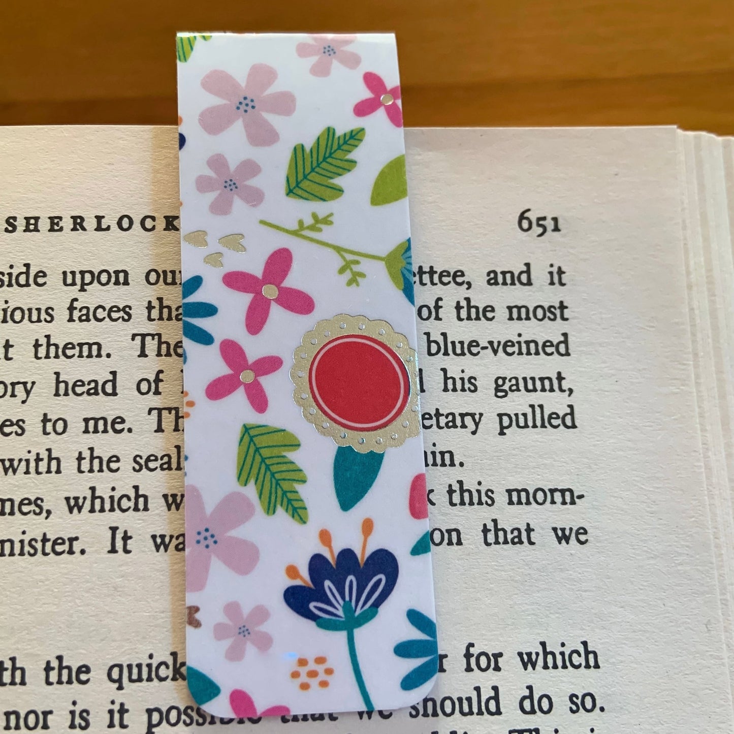 Blue floral magnetic bookmarks - Bookmarks - Made by Saskia