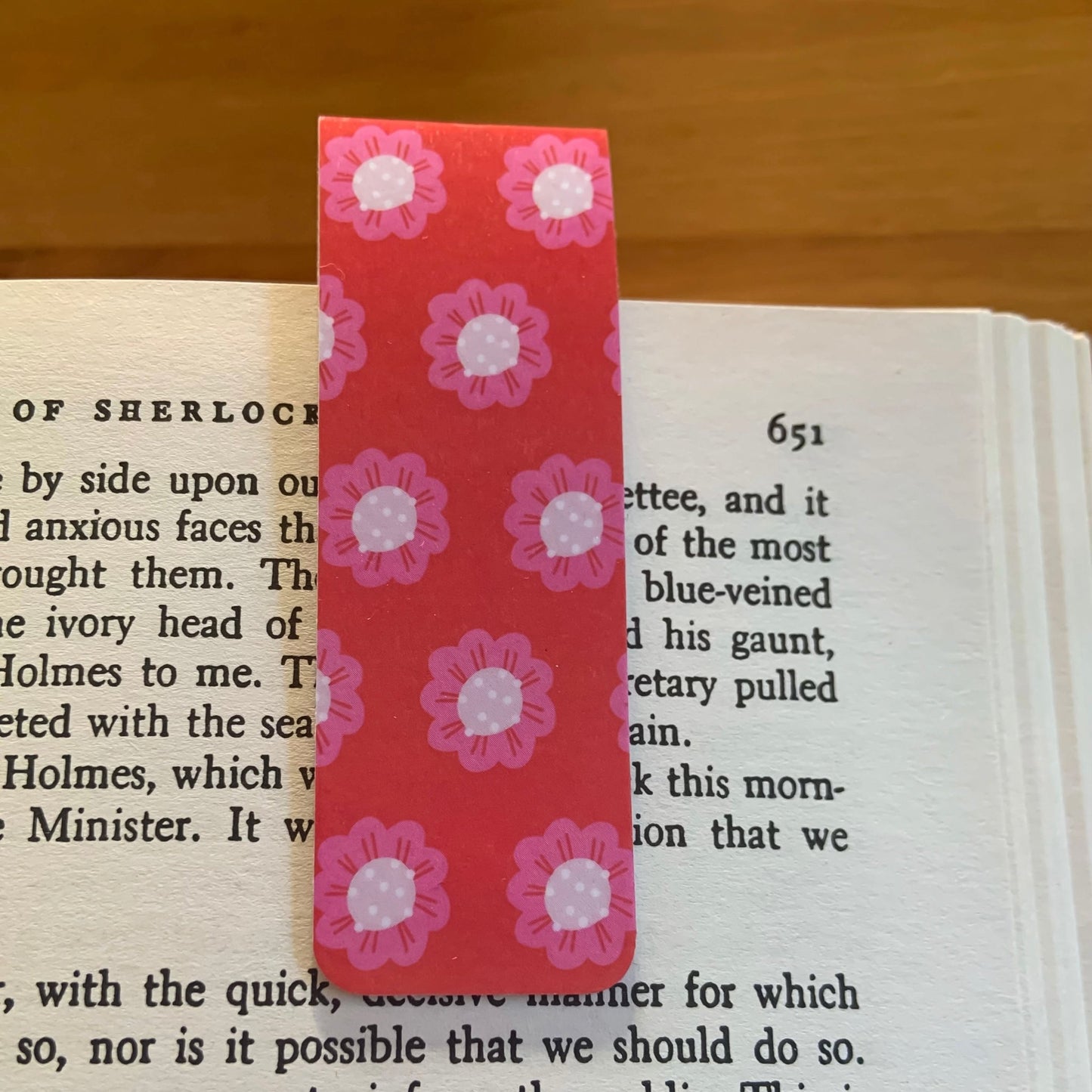 Pink floral magnetic bookmarks - Bookmarks - Made by Saskia