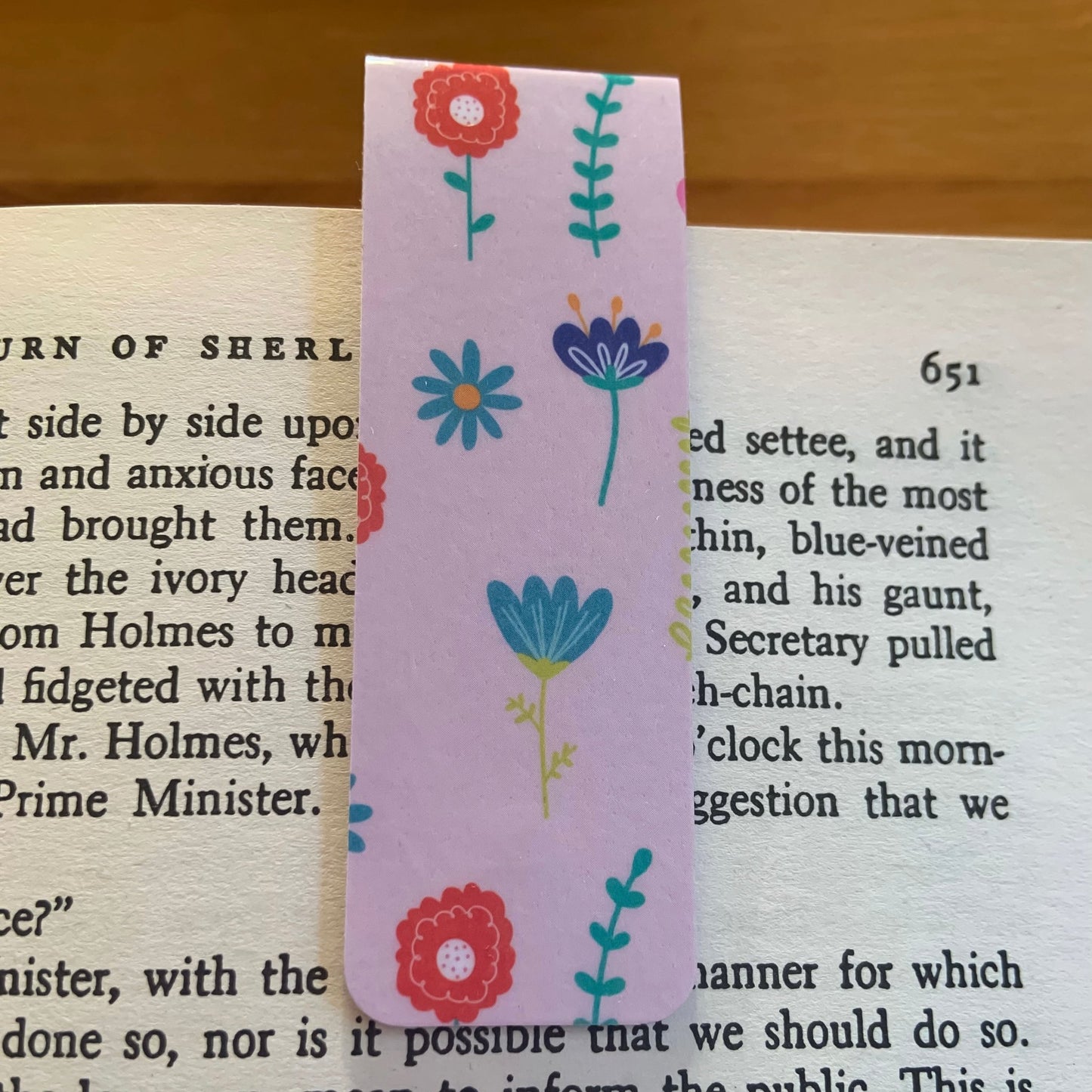 Pink floral magnetic bookmarks - Bookmarks - Made by Saskia