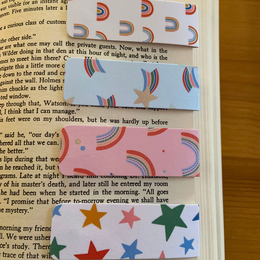 Rainbow stripes magnetic bookmarks - Bookmarks - Made by Saskia