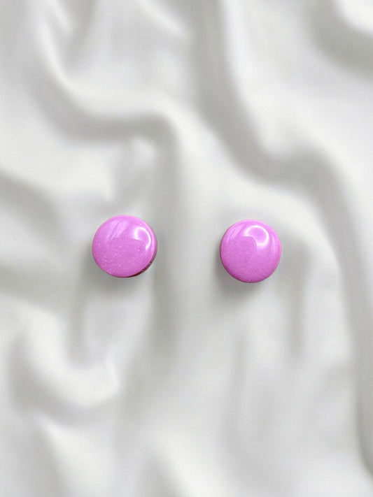 Lilac simple studs - Earrings - Made by Saskia