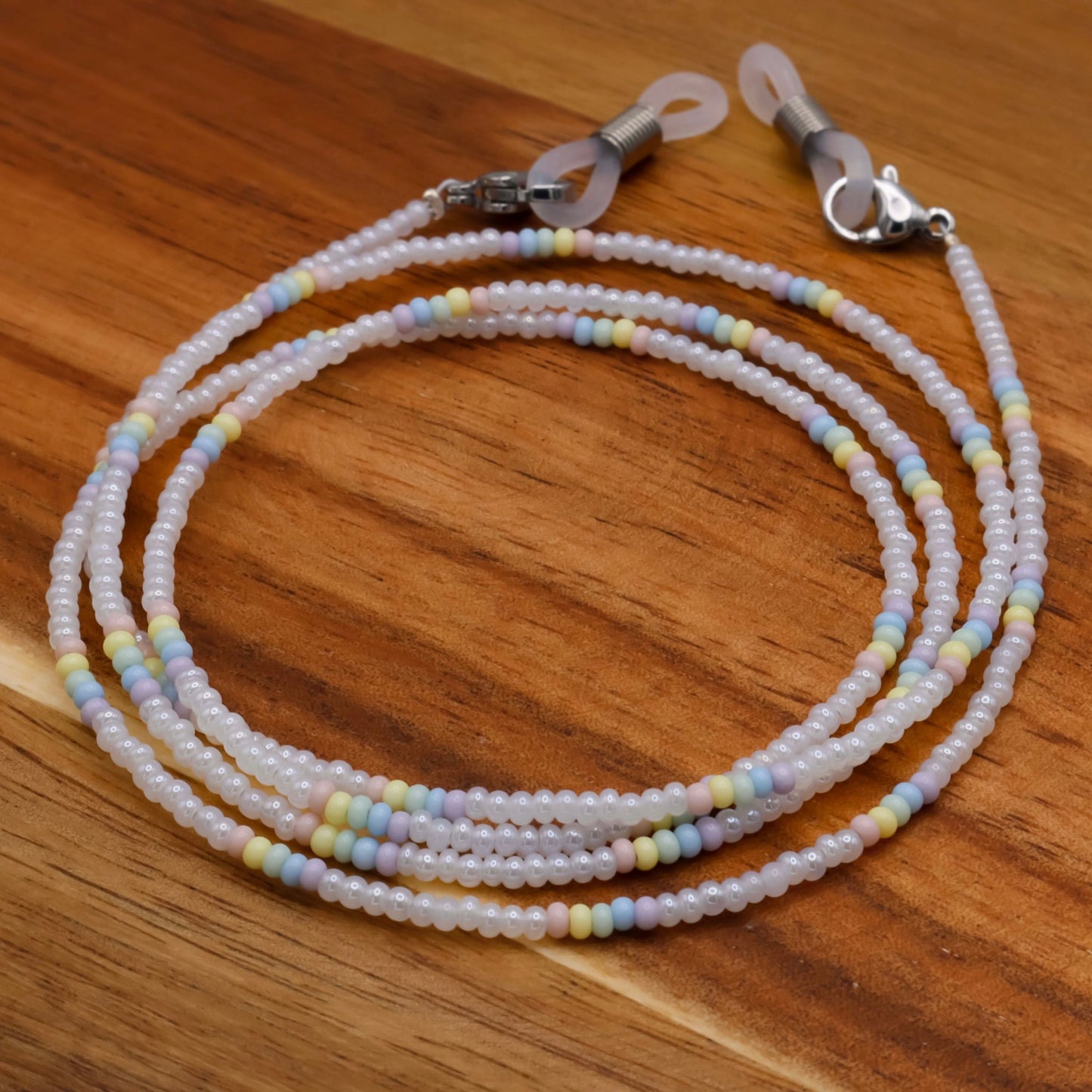 ‘Little rainbows’ glass beaded glasses chain - Glasses chain - Made by Saskia