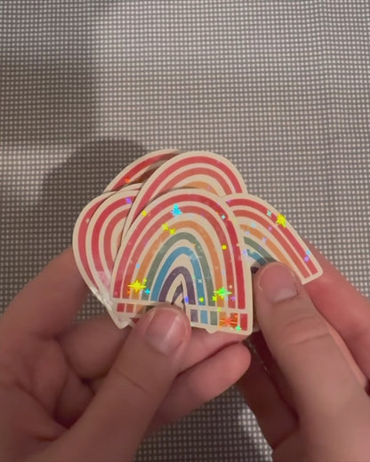 Holographic rainbow sticker